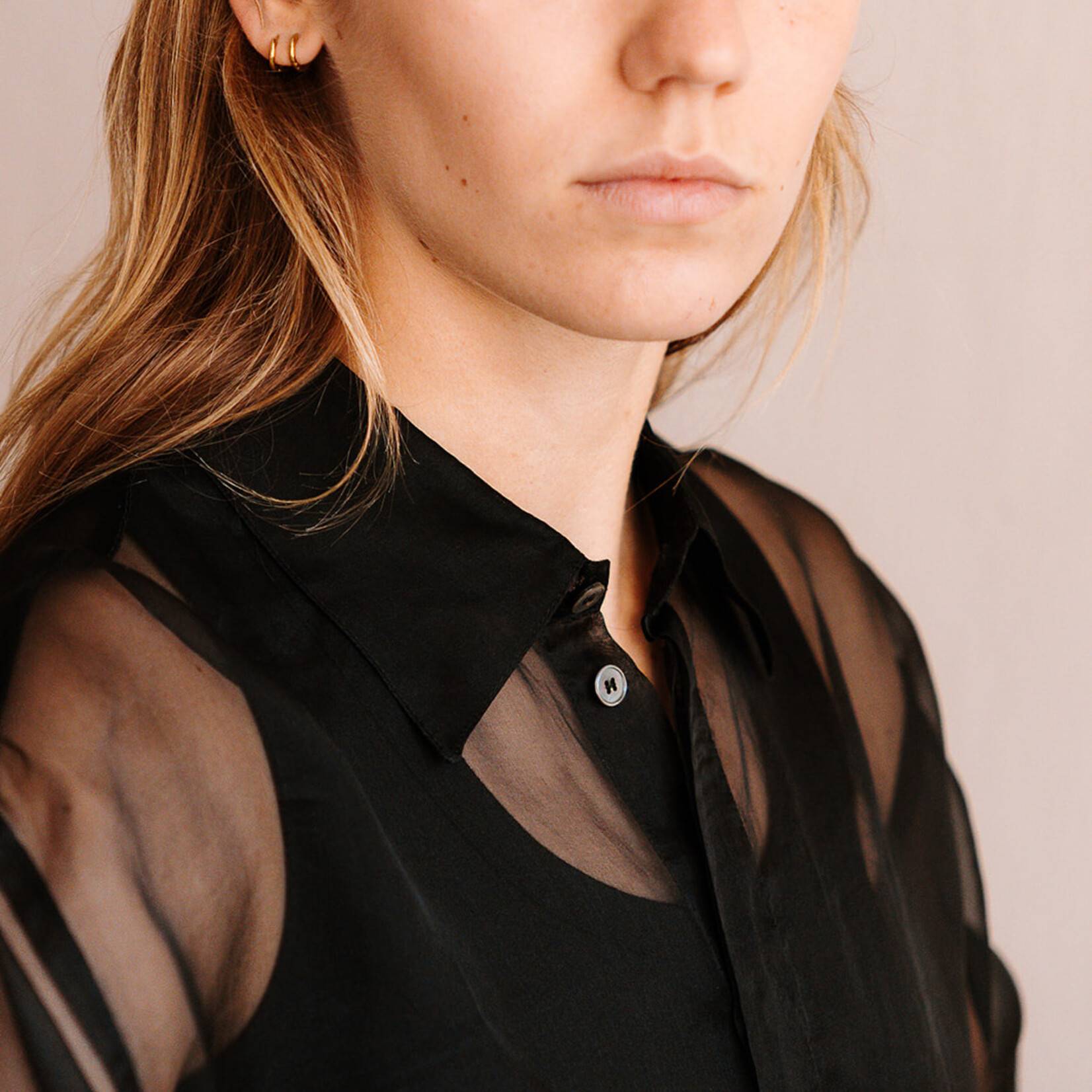 Barena Venezia Silk Shirt Ausonia (Transparant Black)