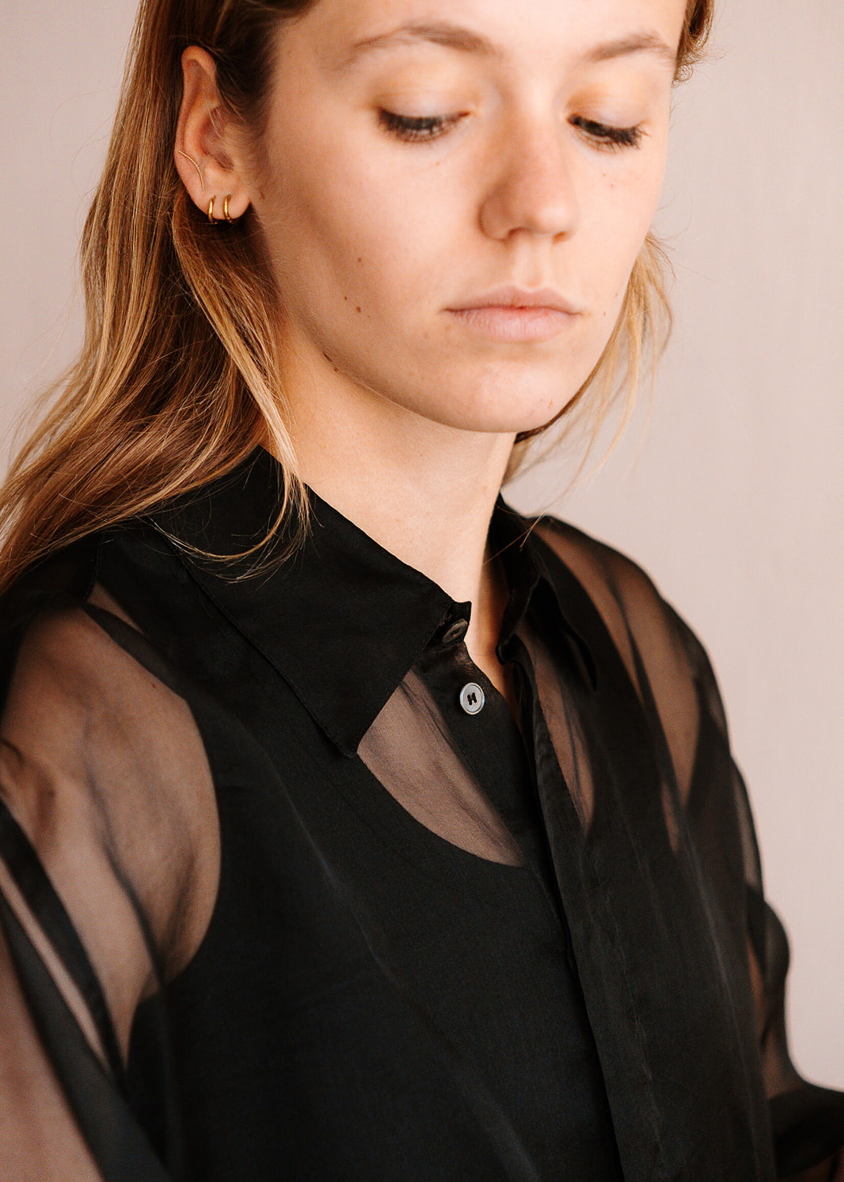 Barena Venezia Silk Shirt Ausonia (Transparant Black)