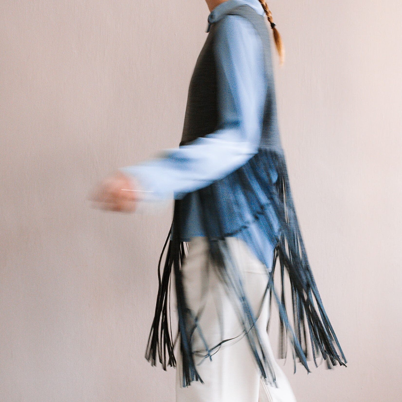 Tela Sleeveless Top Fringe (Grey)