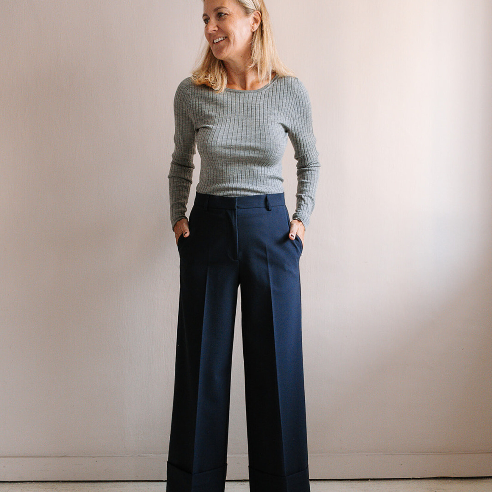 Tela Ribbed Merino Sweater (Grey)