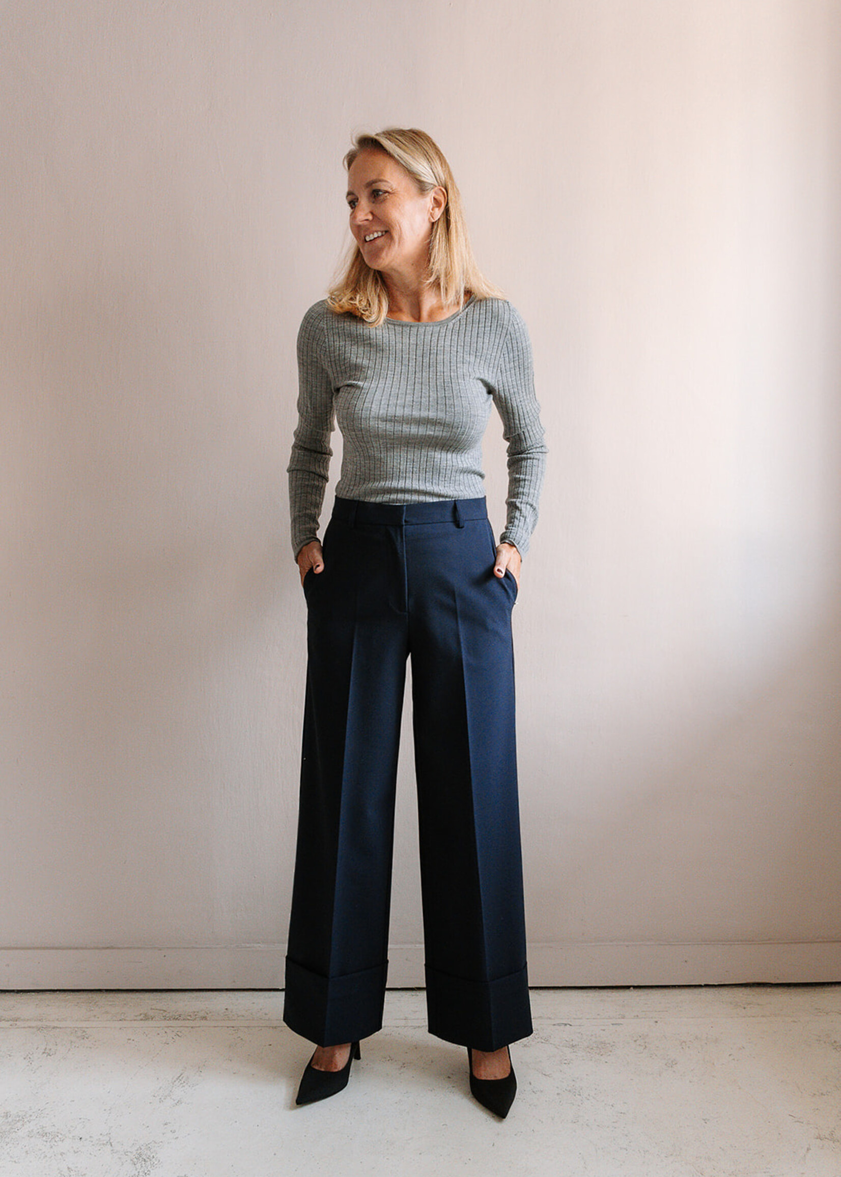 Tela Ribbed Merino Sweater (Grey)