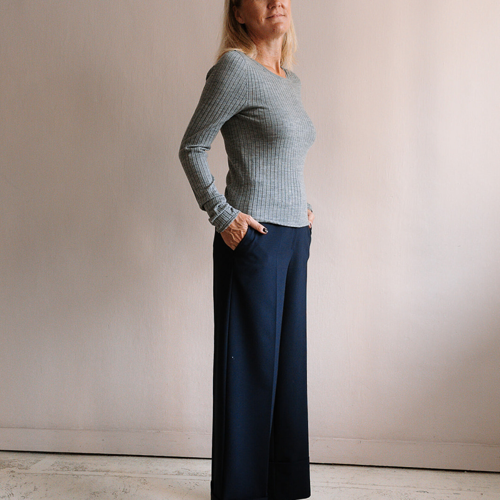 Tela Ribbed Merino Sweater (Grey)