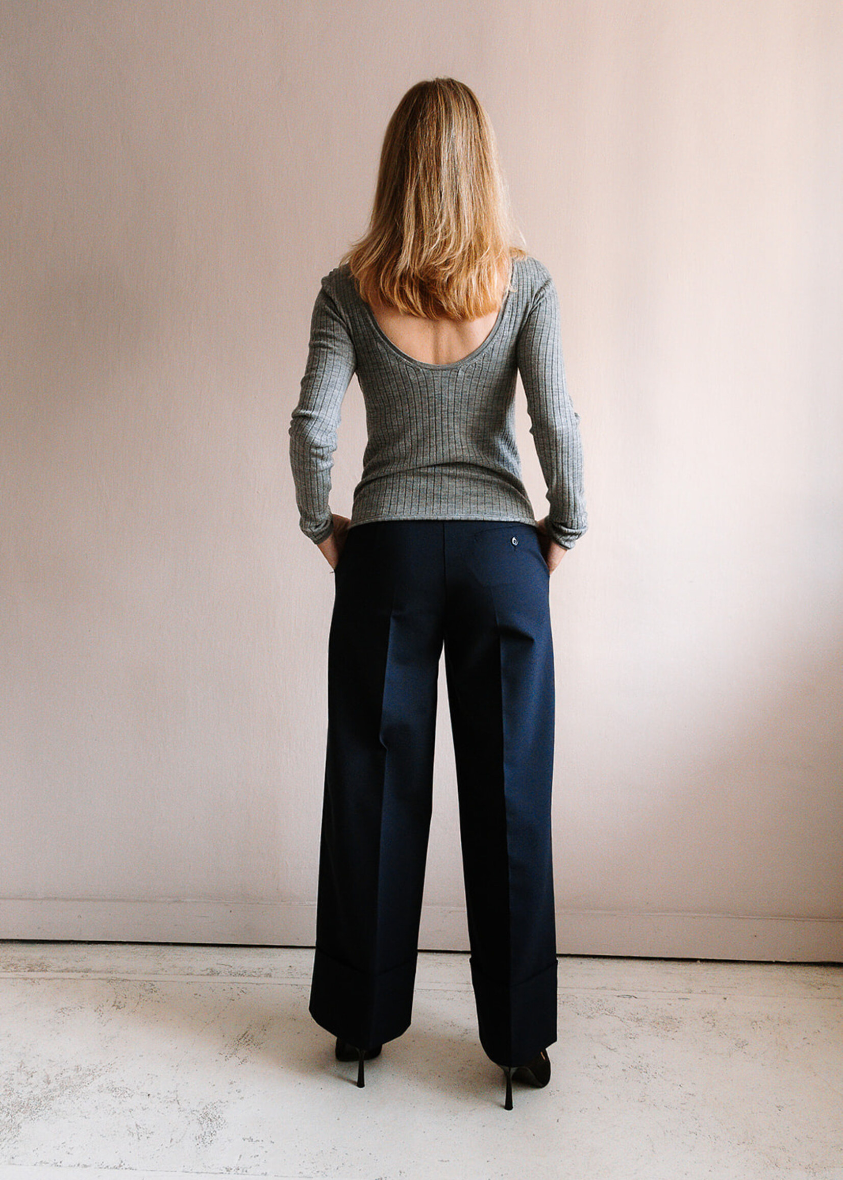 Tela Ribbed Merino Sweater (Grey)