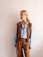Tela Sleeveless Gilet Dane (Brown)