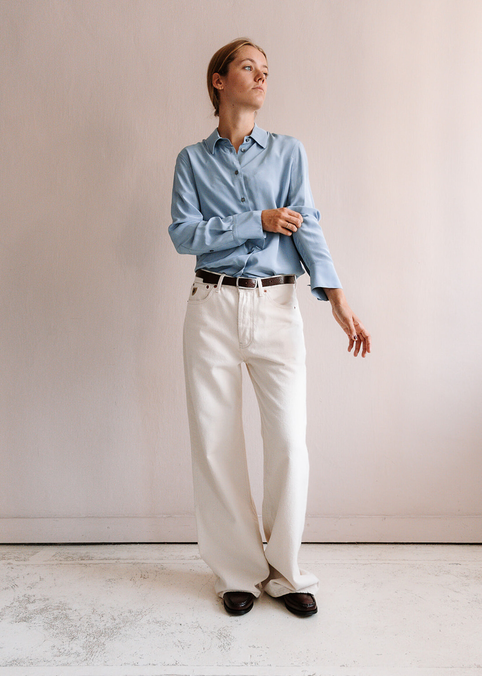 Tela Fluid Shirt (Light Blue)