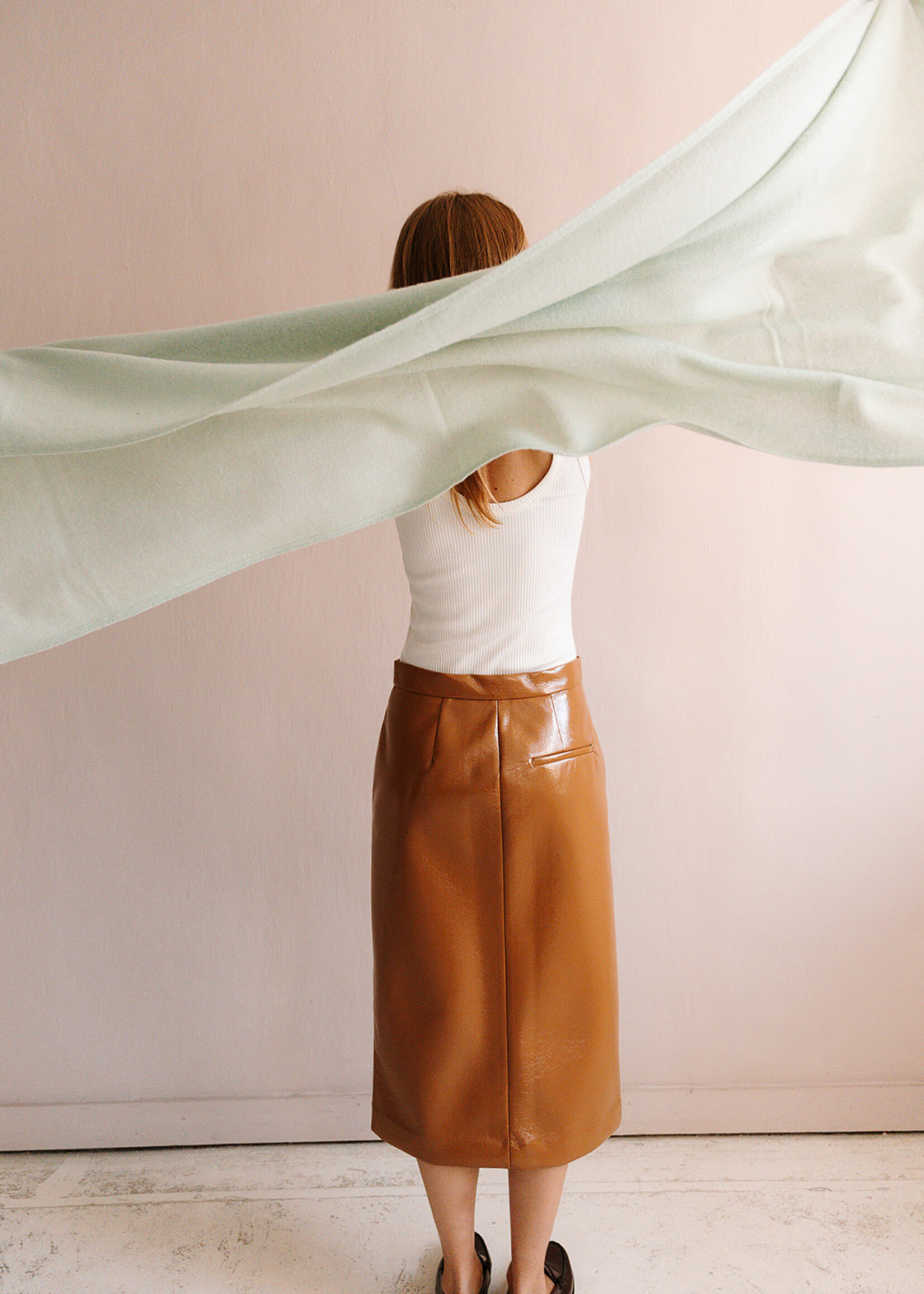 White + Warren Luxurious Travel Wrap (Mint Green)