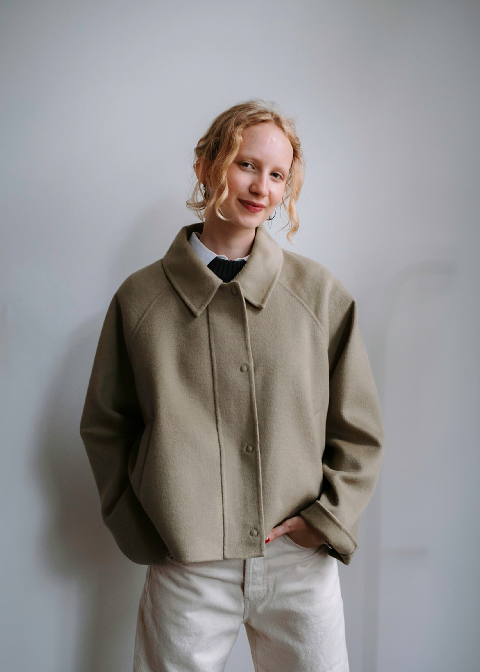 Ottod'Ame Cropped Jacket (Salvia Green)