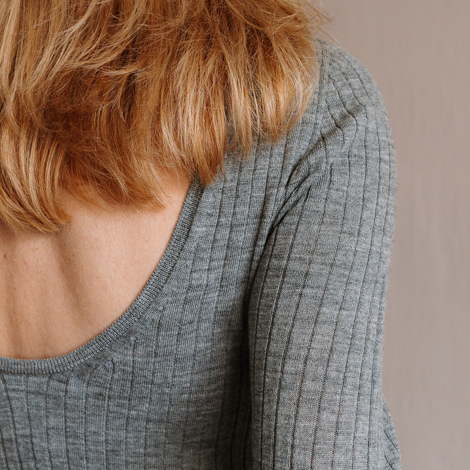 Tela Ribbed Merino Sweater (Grey)