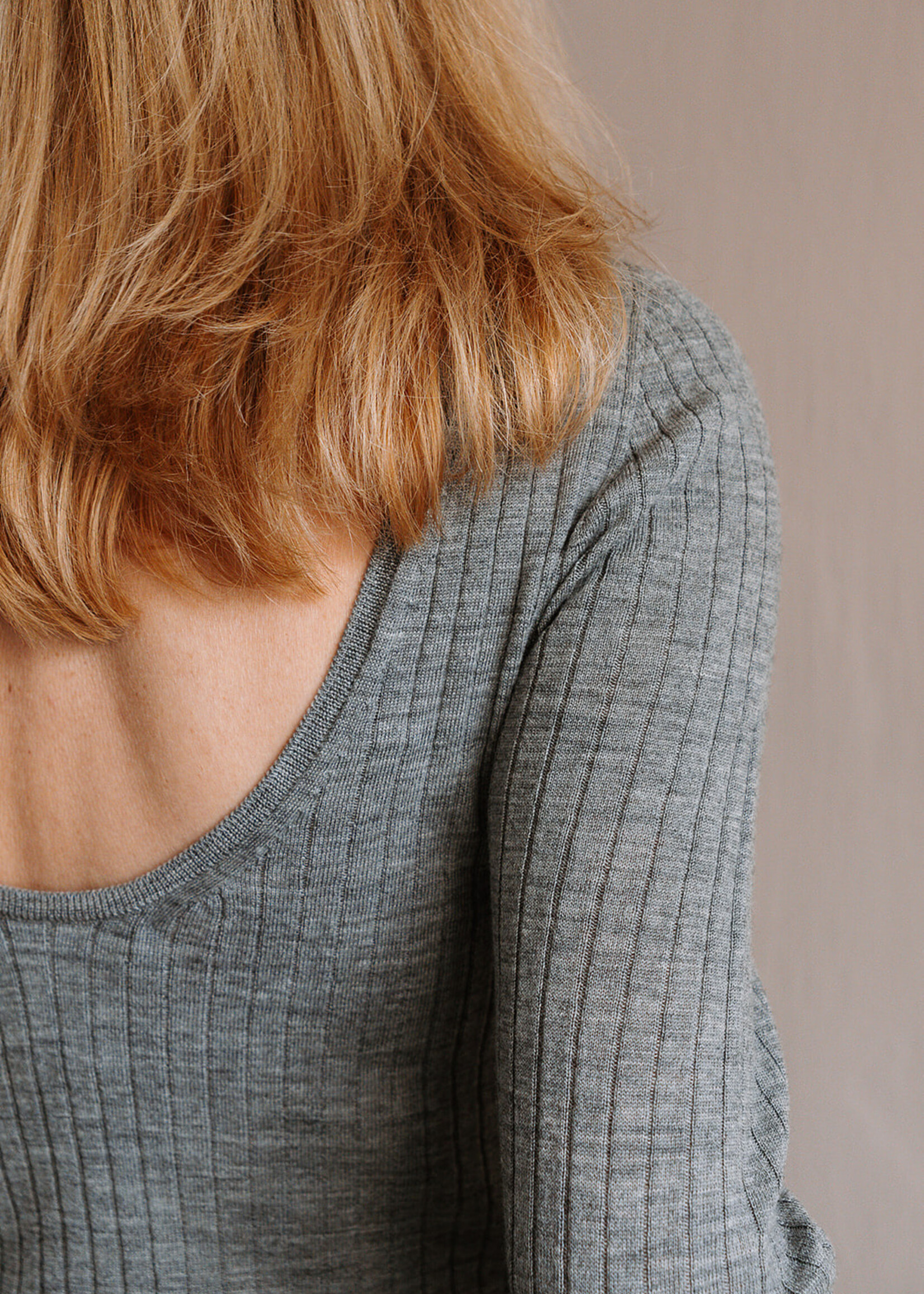 Tela Ribbed Merino Sweater (Grey)