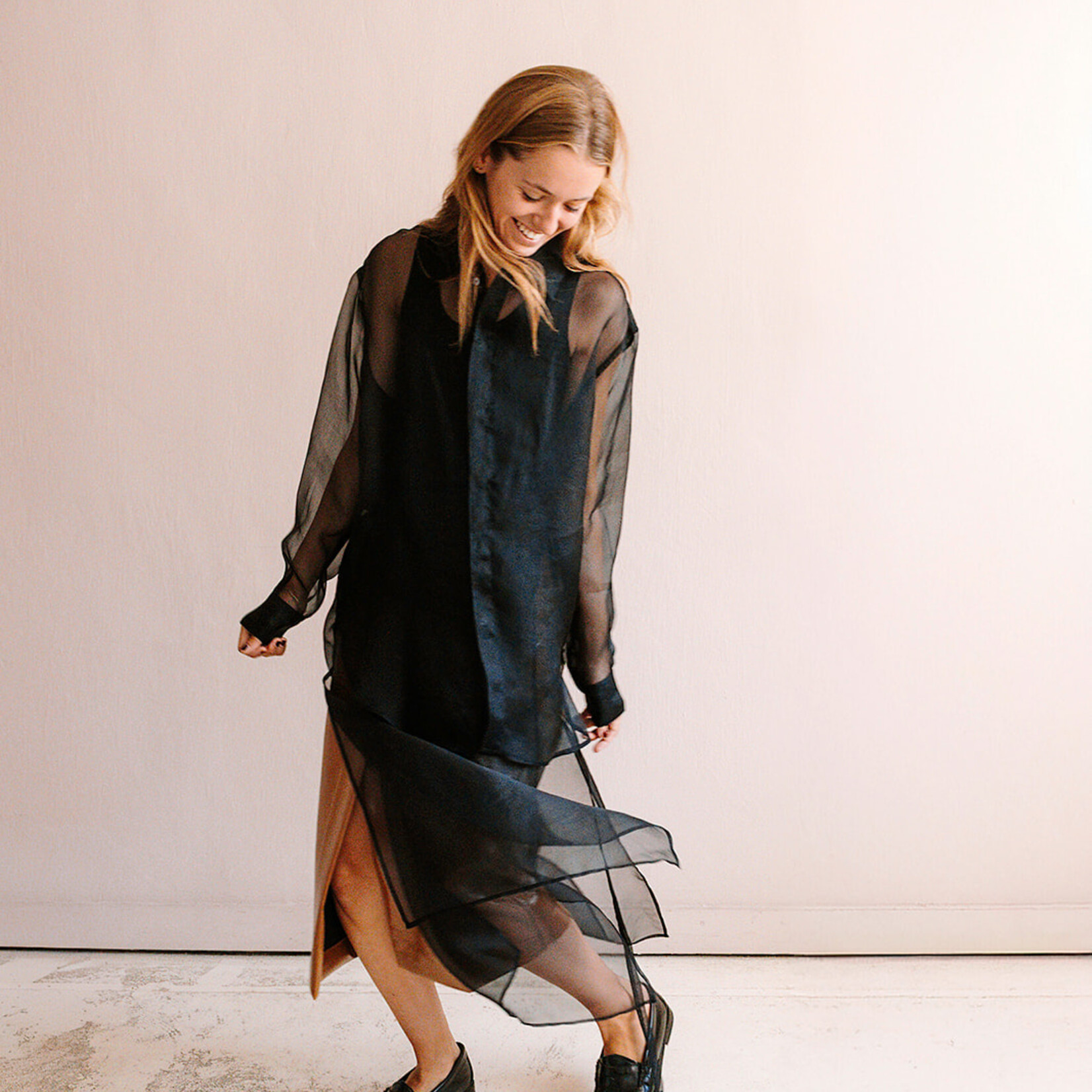 Barena Venezia Silk Shirt Ausonia (Transparant Black)