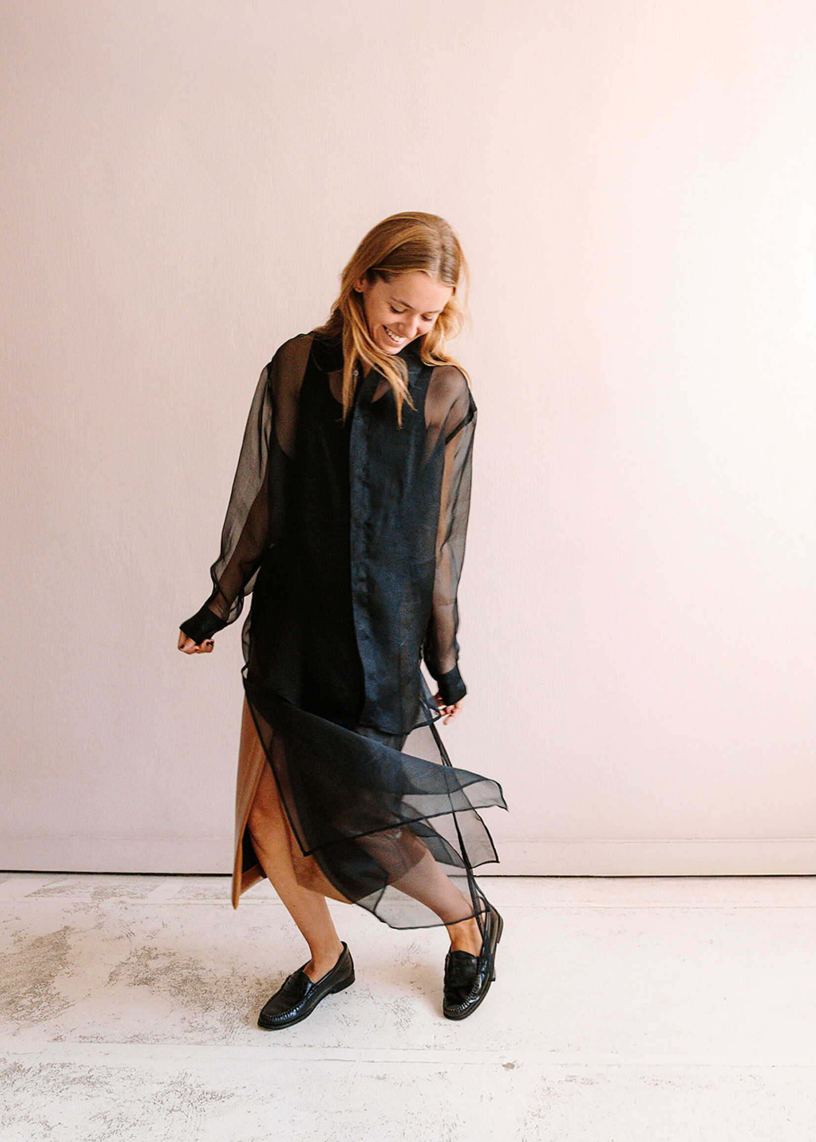 Barena Venezia Silk Shirt Ausonia (Transparant Black)