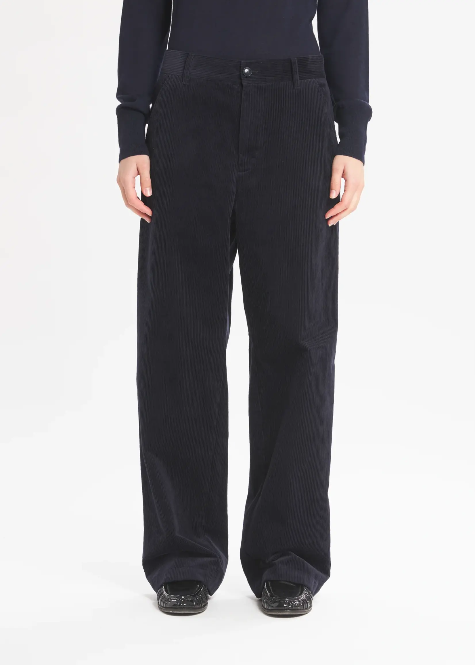 Barena Venezia Corduroy Trousers Ida Cinquecento (Navy Blue)