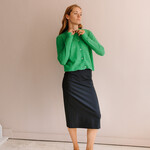 Ottod'Ame Pinstripe Skirt (Navy Blue)