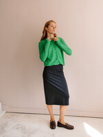 Ottod'Ame Pinstripe Skirt (Navy Blue)