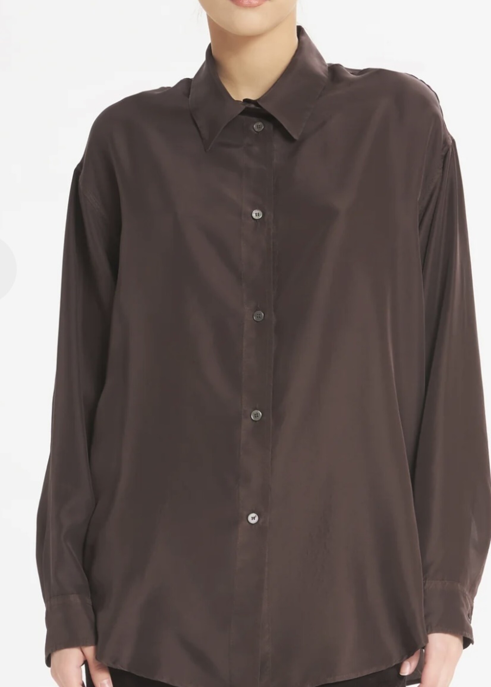 Barena Venezia Silk Shirt Mimma (Chocolate Brown)