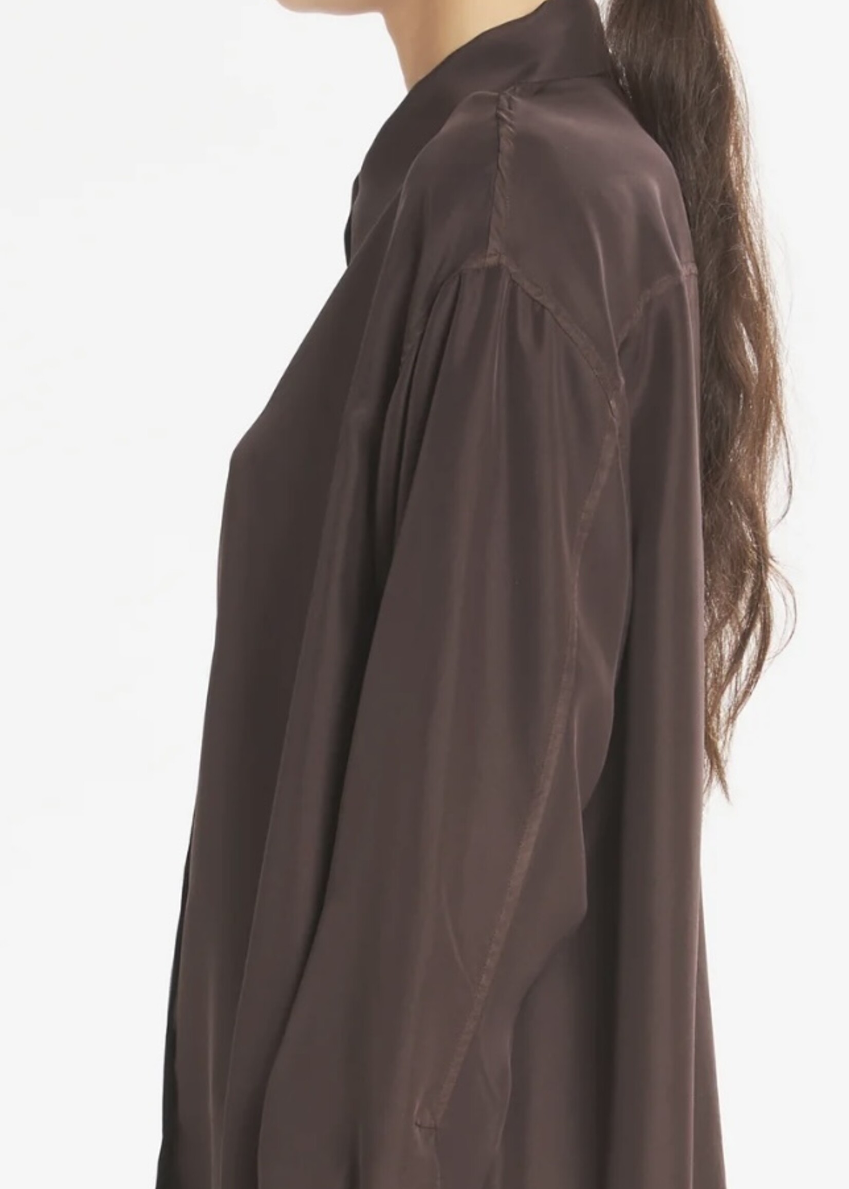 Barena Venezia Silk Shirt Mimma (Chocolate Brown)