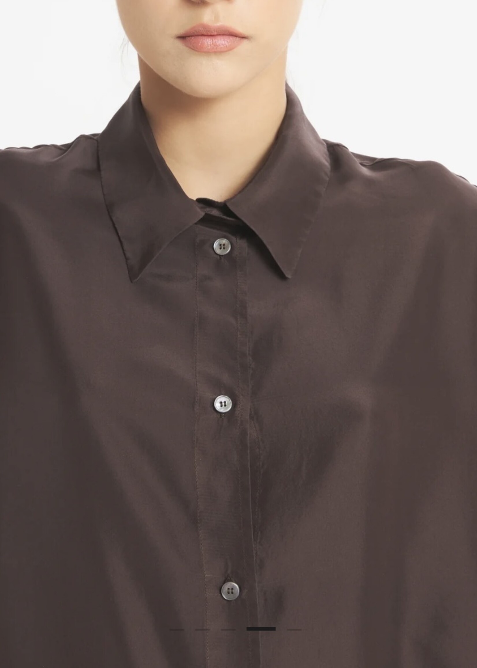 Barena Venezia Silk Shirt Mimma (Chocolate Brown)