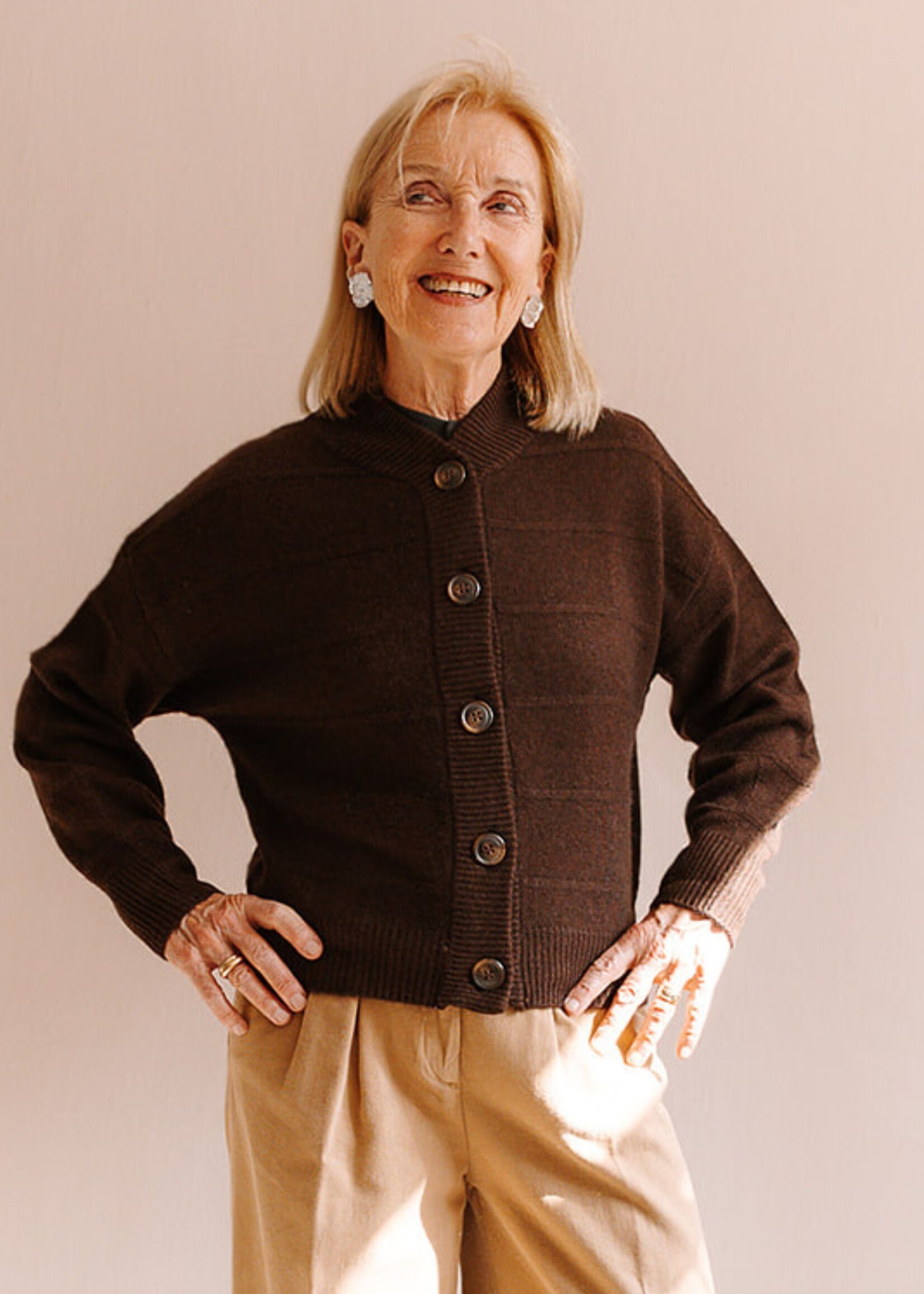 Absolut cashmere Cardigan Margherita (Chocolate Brown)