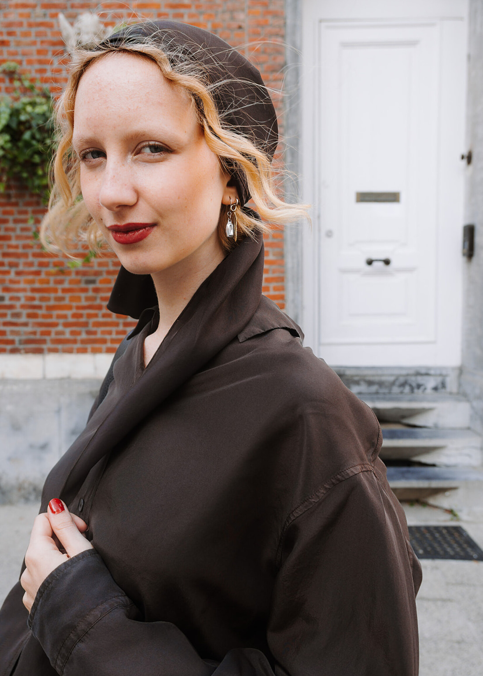 Barena Venezia Silk Shirt Mimma (Chocolate Brown)