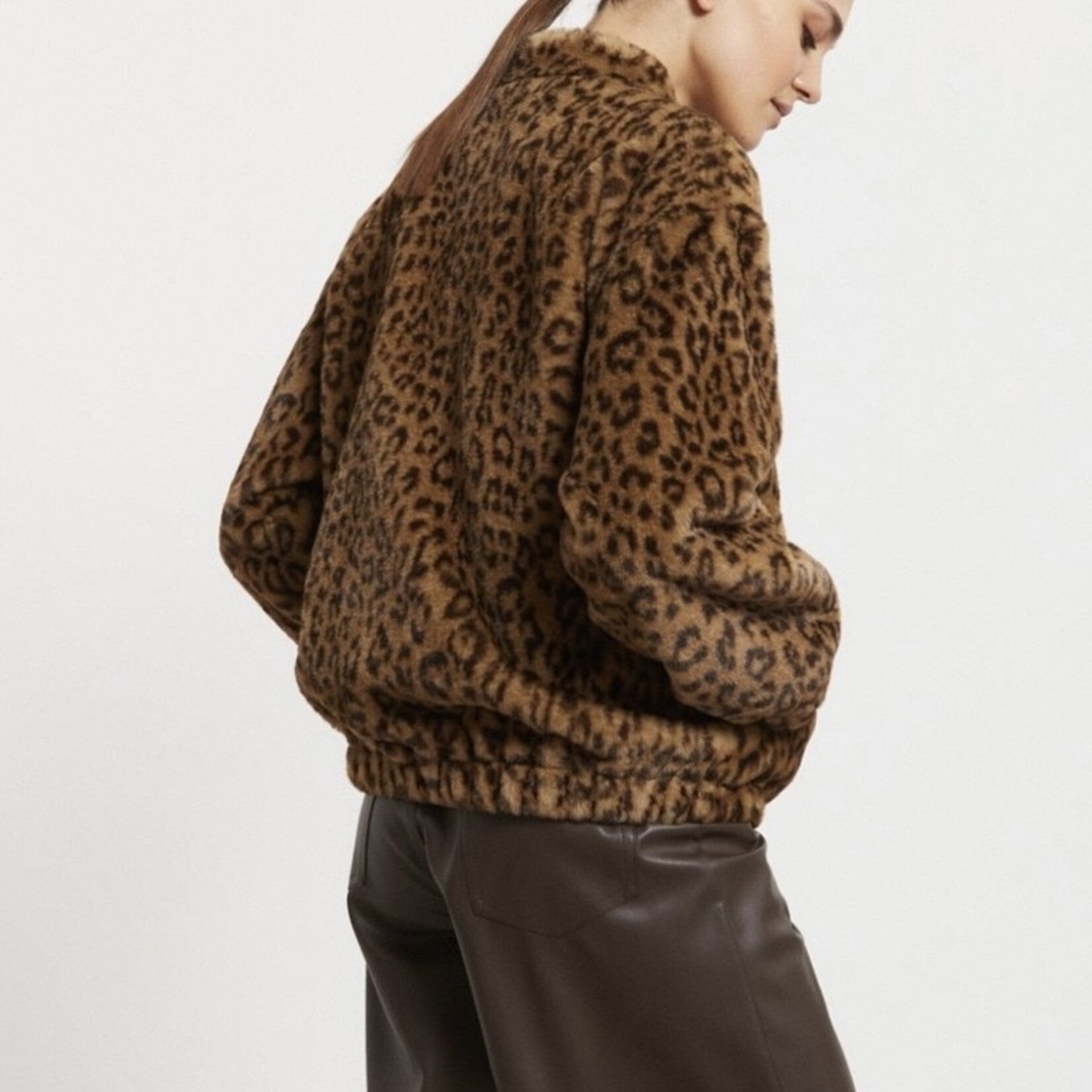 Ottod'Ame Faux Fur Jacket (Leopard Print)