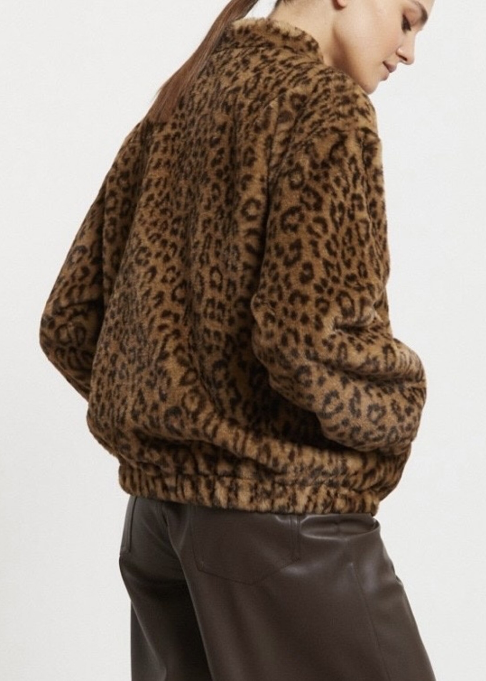 Ottod'Ame Faux Fur Jacket (Leopard Print)