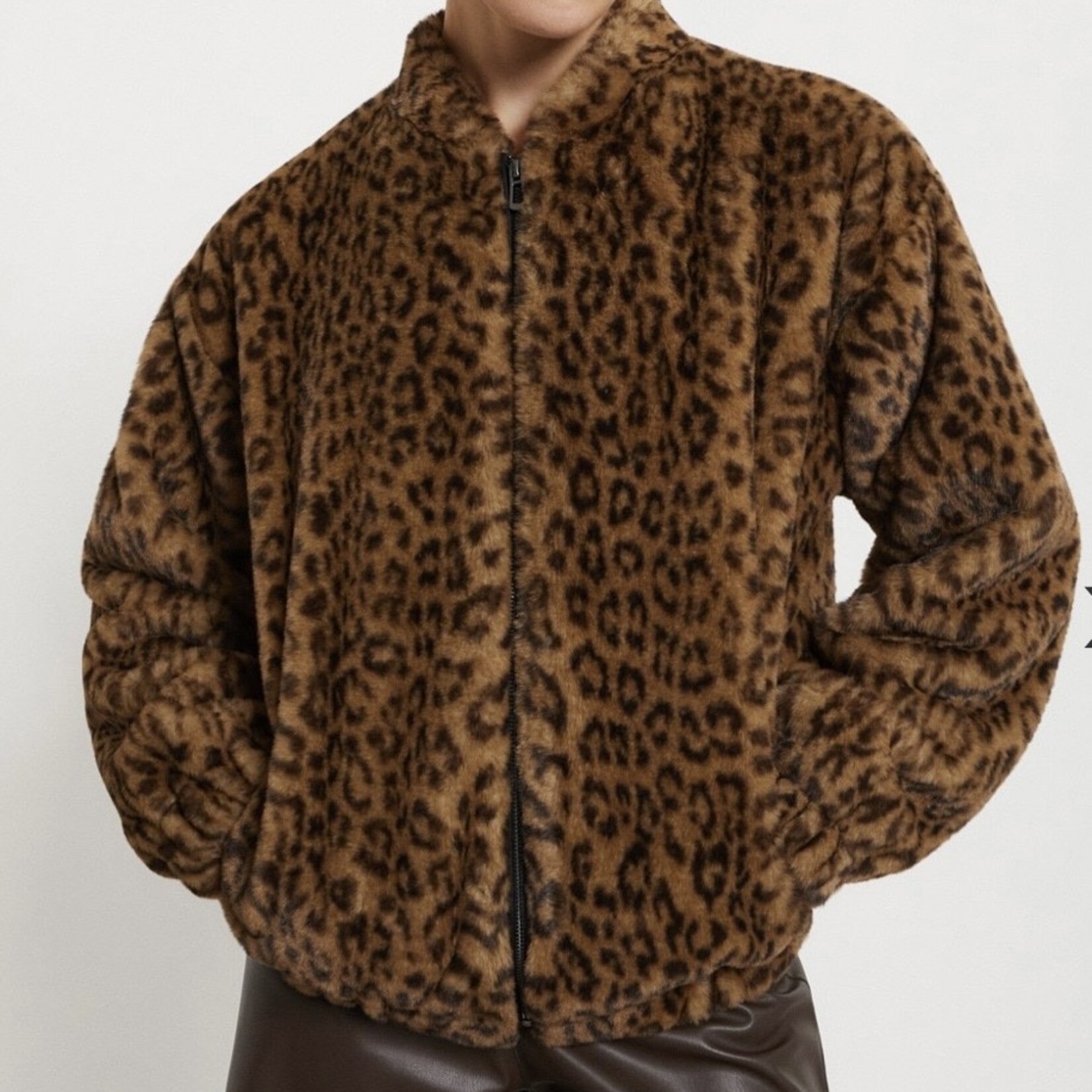 Ottod'Ame Faux Fur Jacket (Leopard Print)