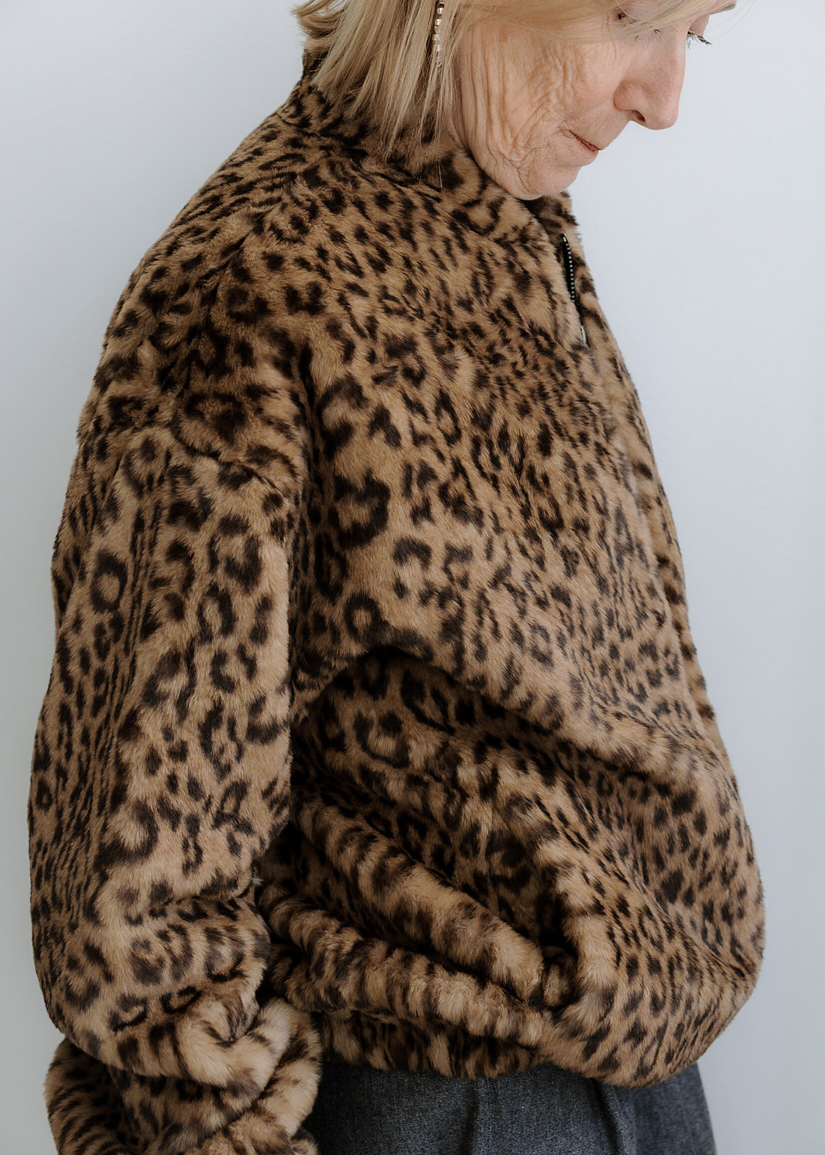 Ottod'Ame Faux Fur Jacket (Leopard Print)