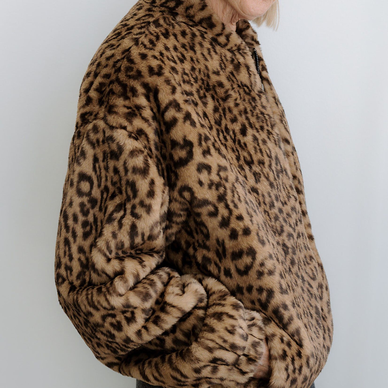 Ottod'Ame Faux Fur Jacket (Leopard Print)