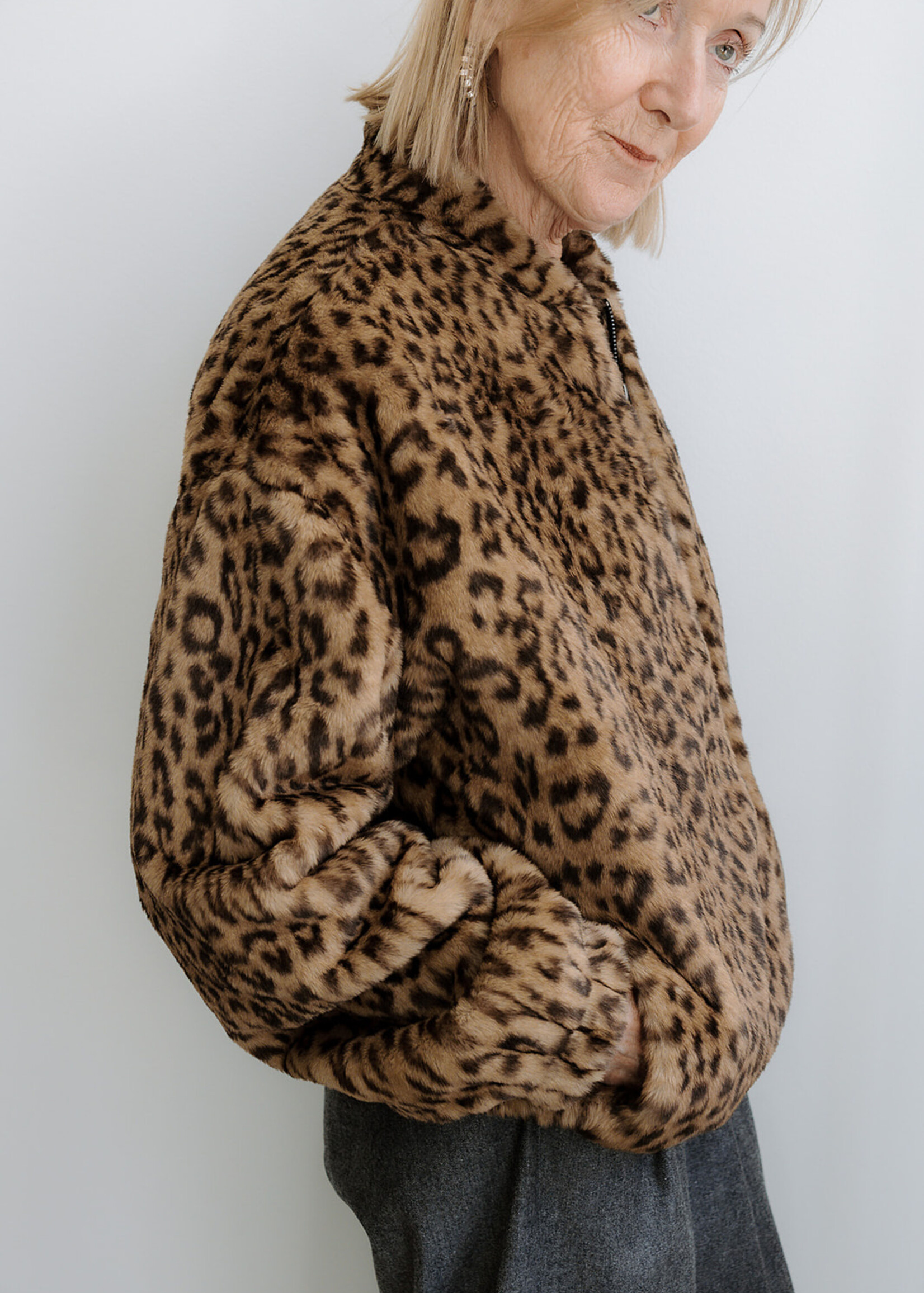 Ottod'Ame Faux Fur Jacket (Leopard Print)