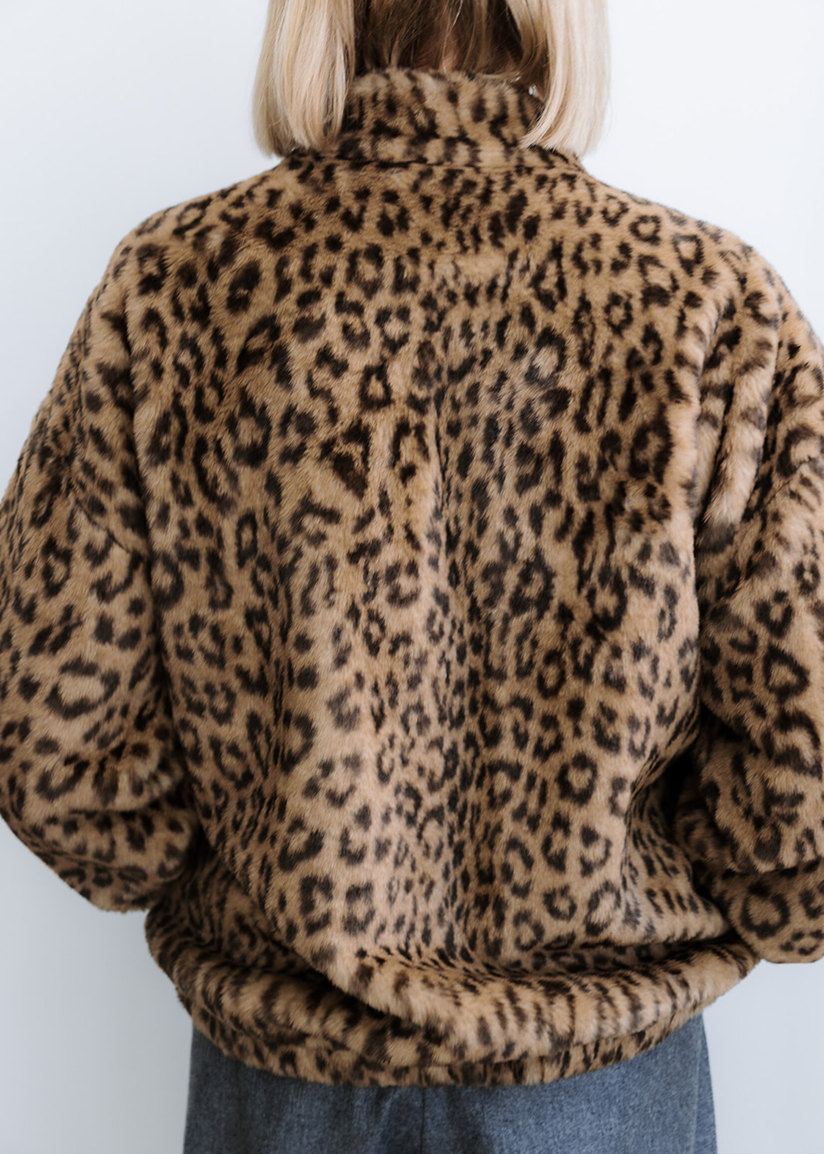 Ottod'Ame Faux Fur Jacket (Leopard Print)