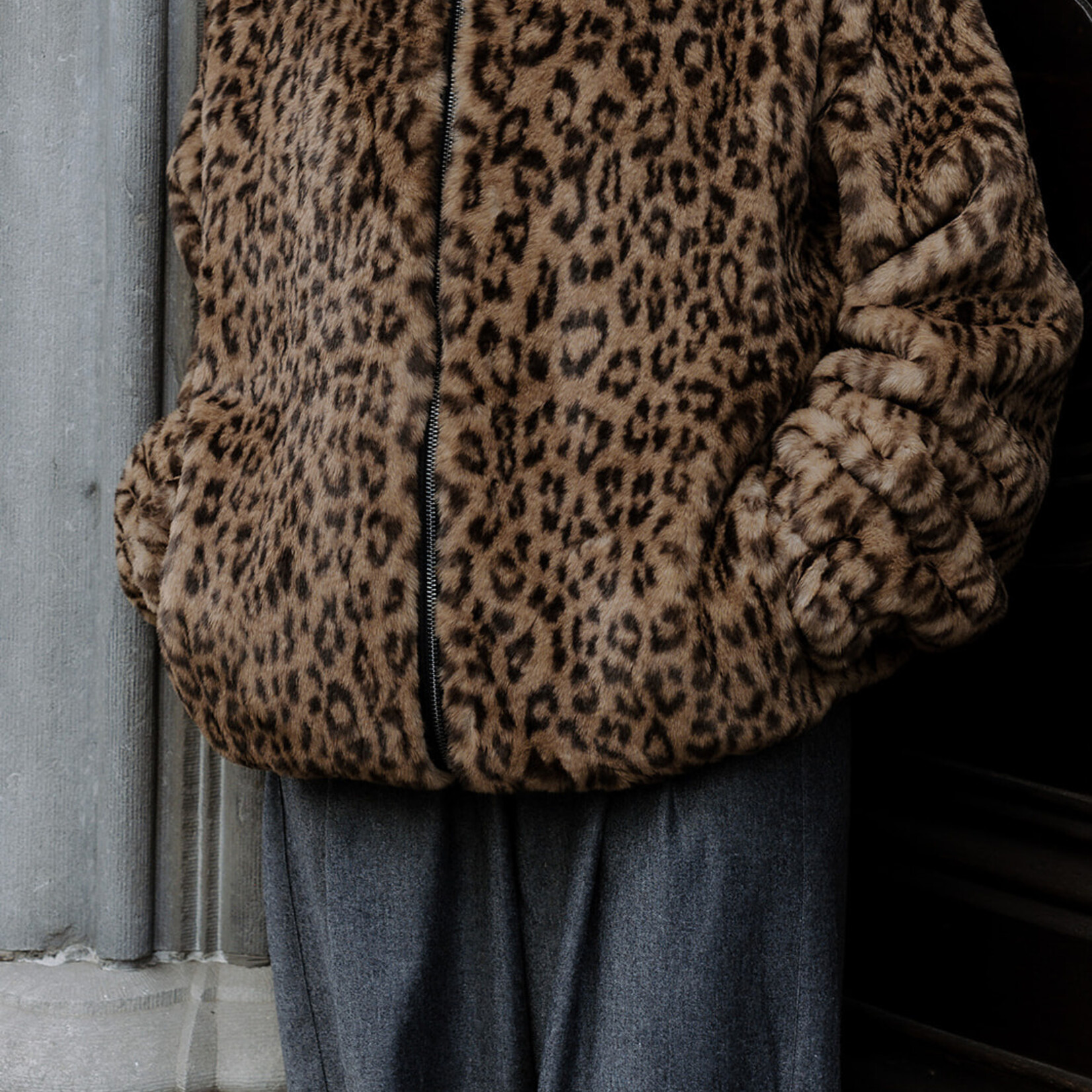 Ottod'Ame Faux Fur Jacket (Leopard Print)