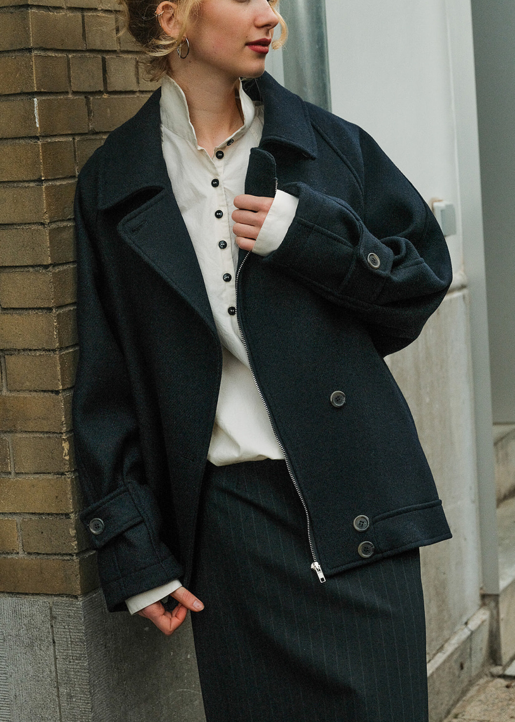 Ottod'Ame Bomber Jacket (Navy Blue)