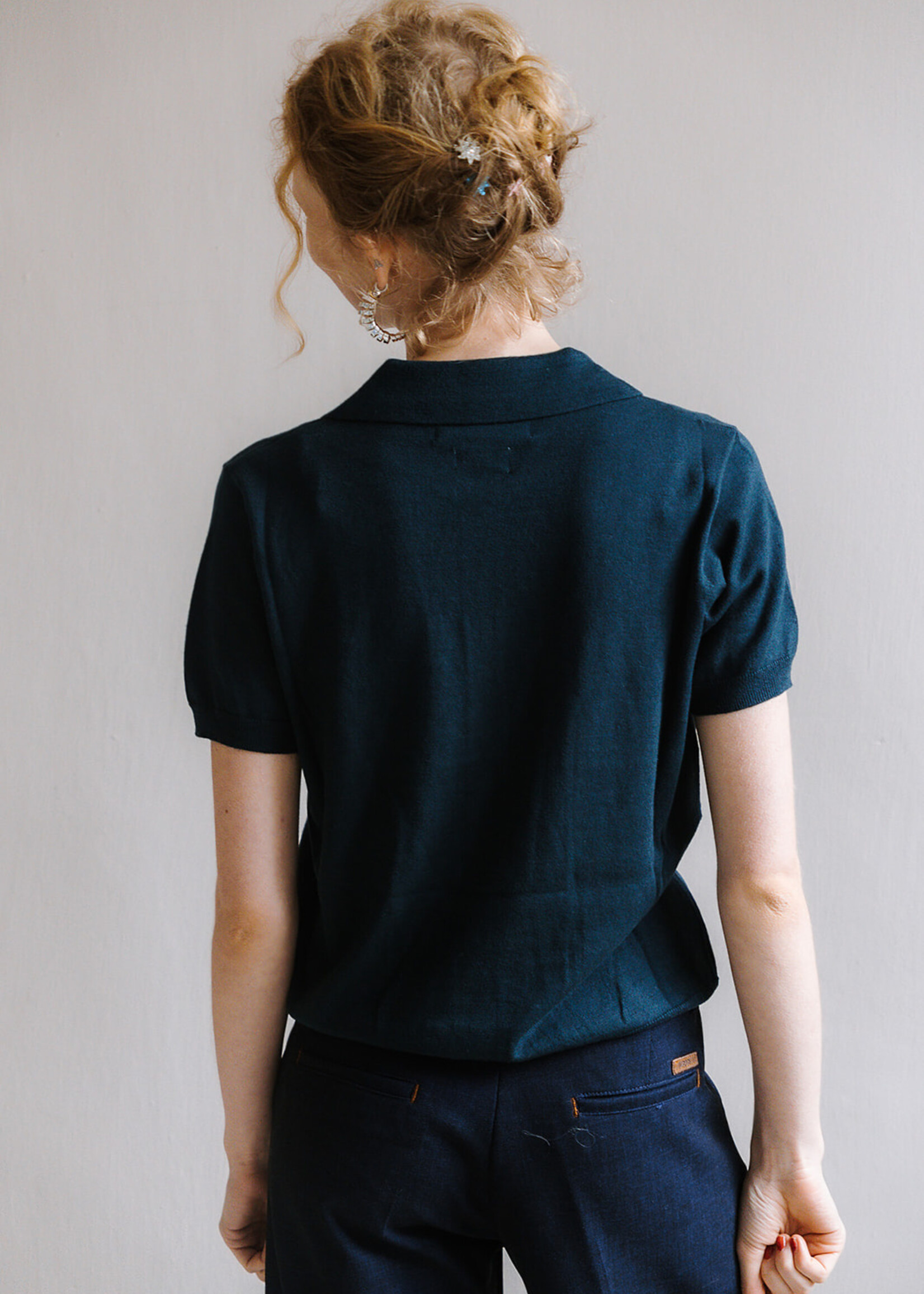 Colorush csc Tamara button down Tee Polo color pine