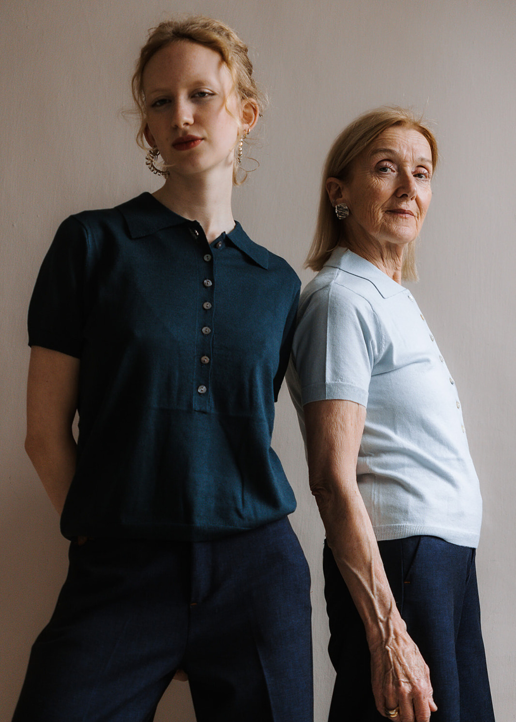 Colorush csc Tamara button down Tee Polo color soft blue