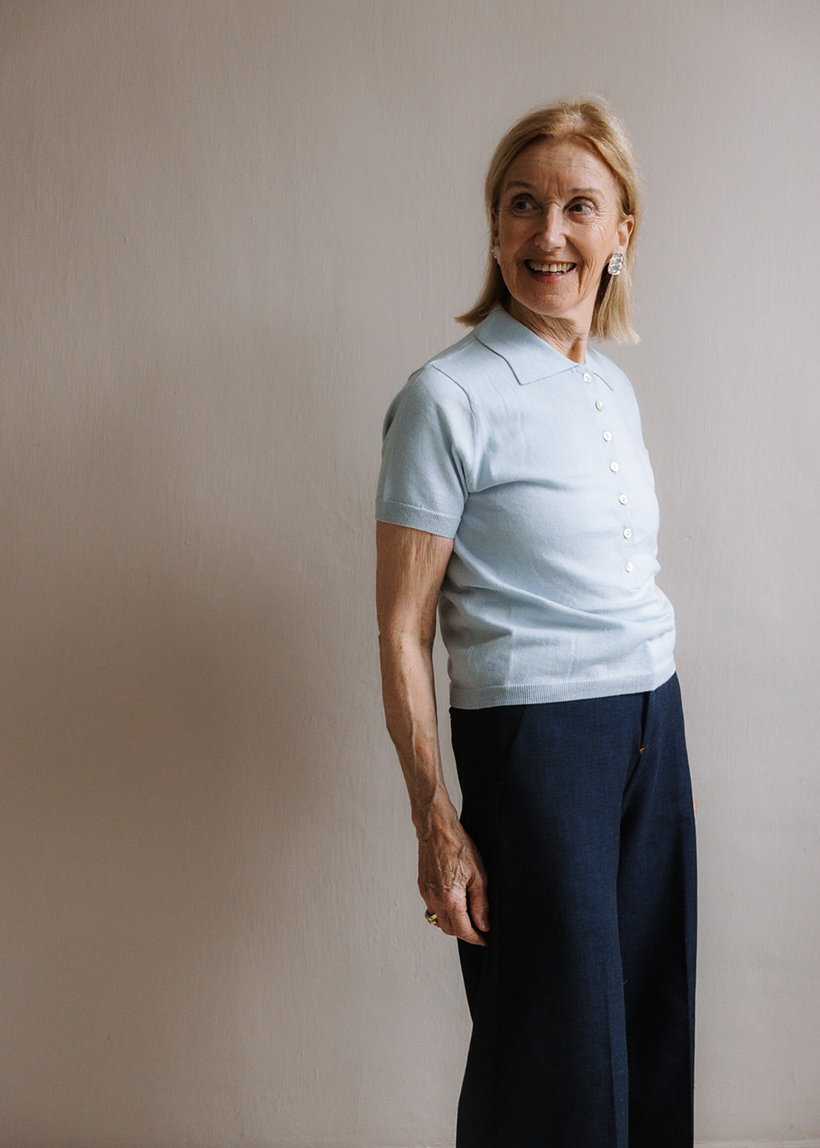 Colorush csc Tamara button down Tee Polo color soft blue