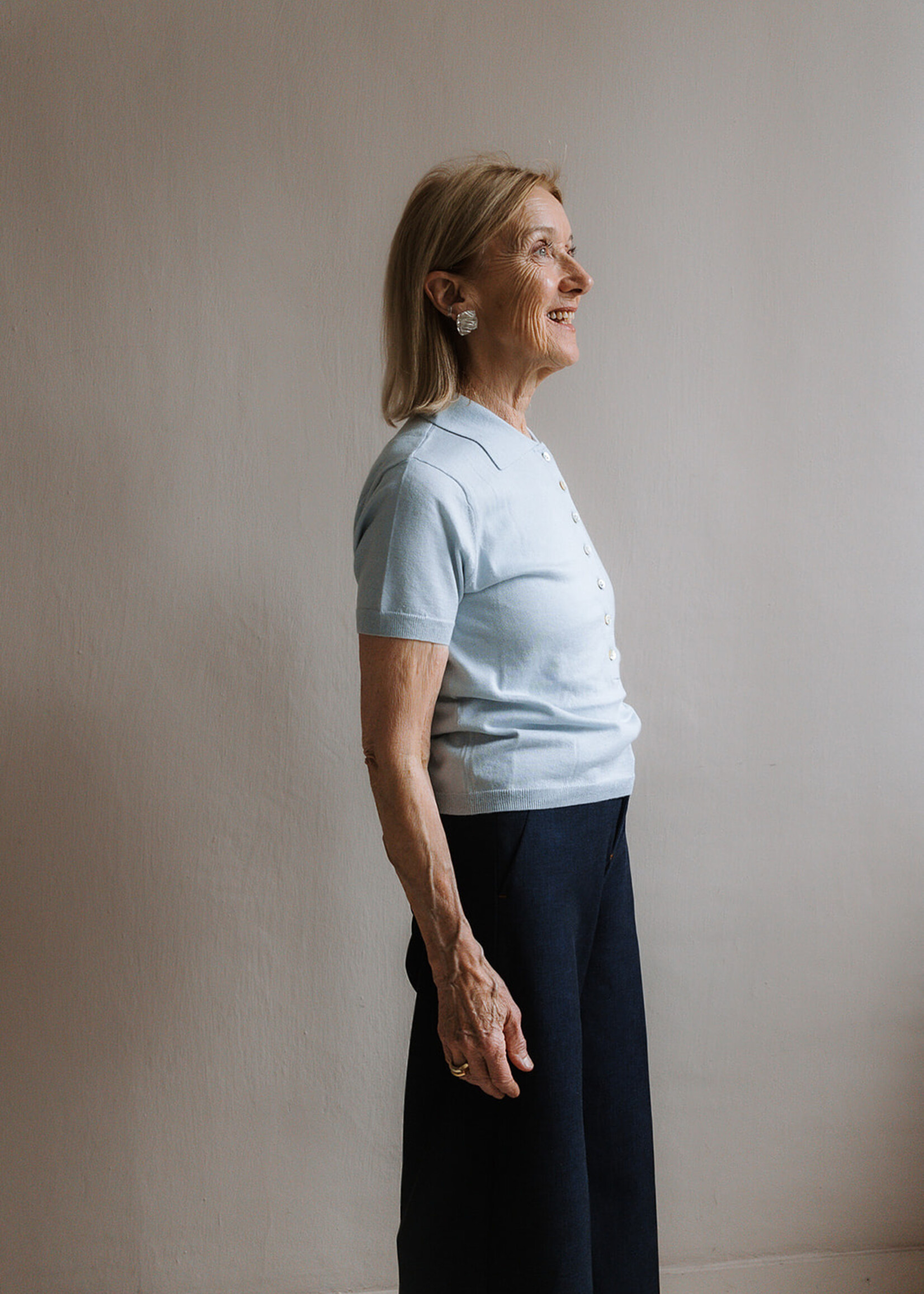 Colorush csc Tamara button down Tee Polo color soft blue