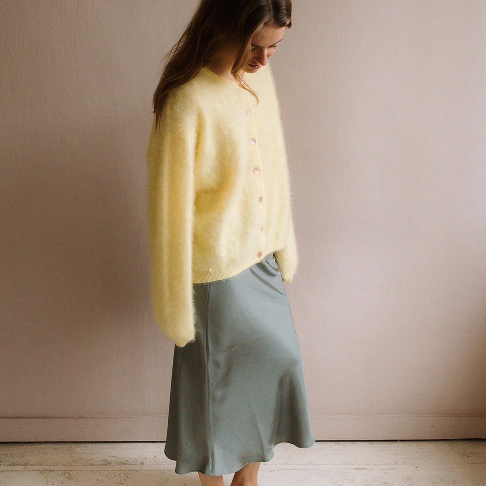 Colorush Chelsea brushed cardigan yellow