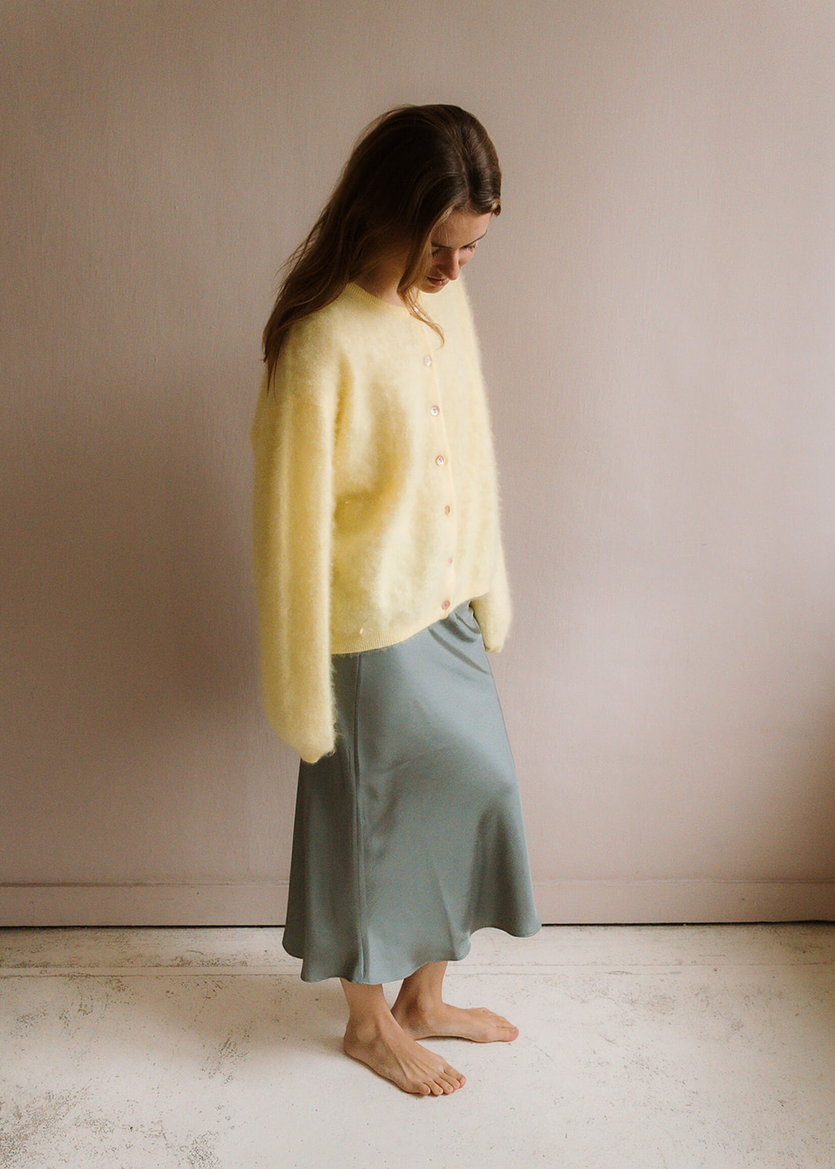 colorush Chelsea brushed cardigan yellow