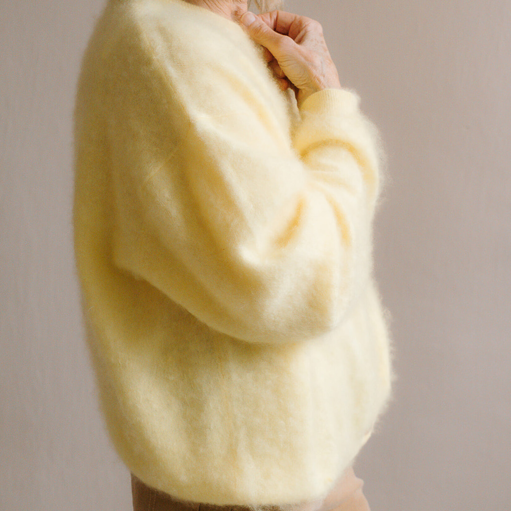 Colorush Chelsea brushed cardigan yellow