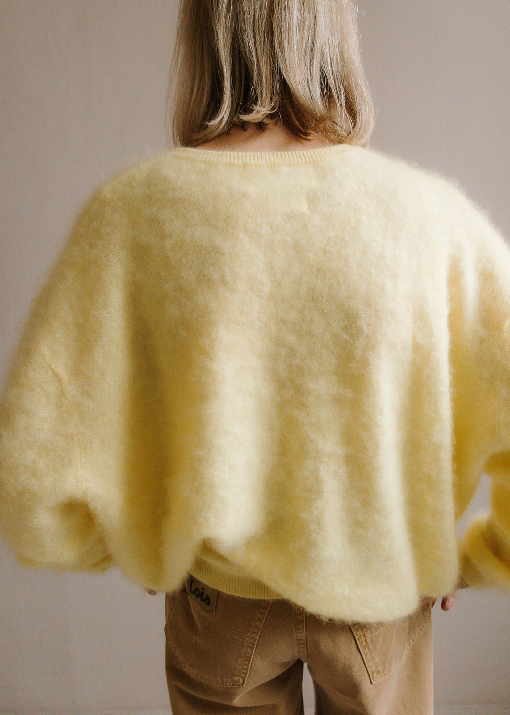 colorush Chelsea brushed cardigan yellow