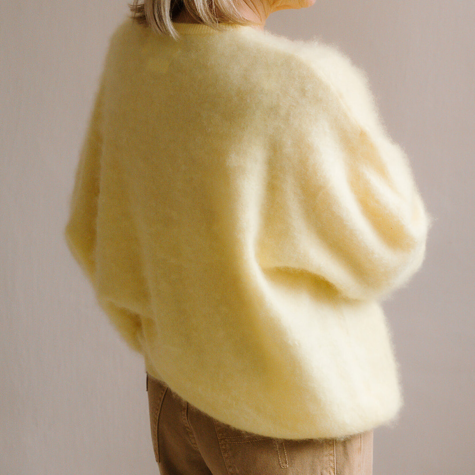 Colorush Chelsea brushed cardigan yellow