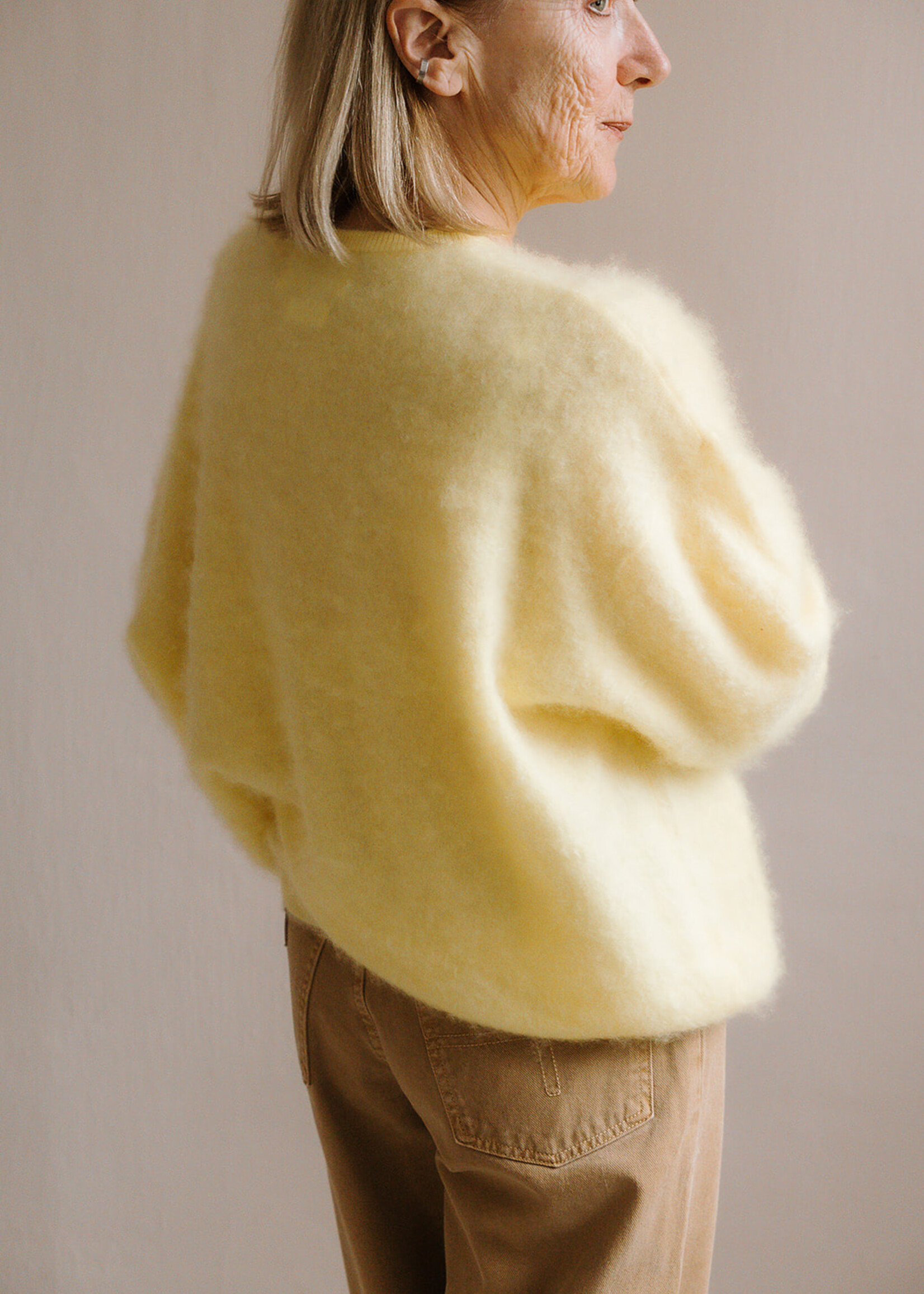 colorush Chelsea brushed cardigan yellow