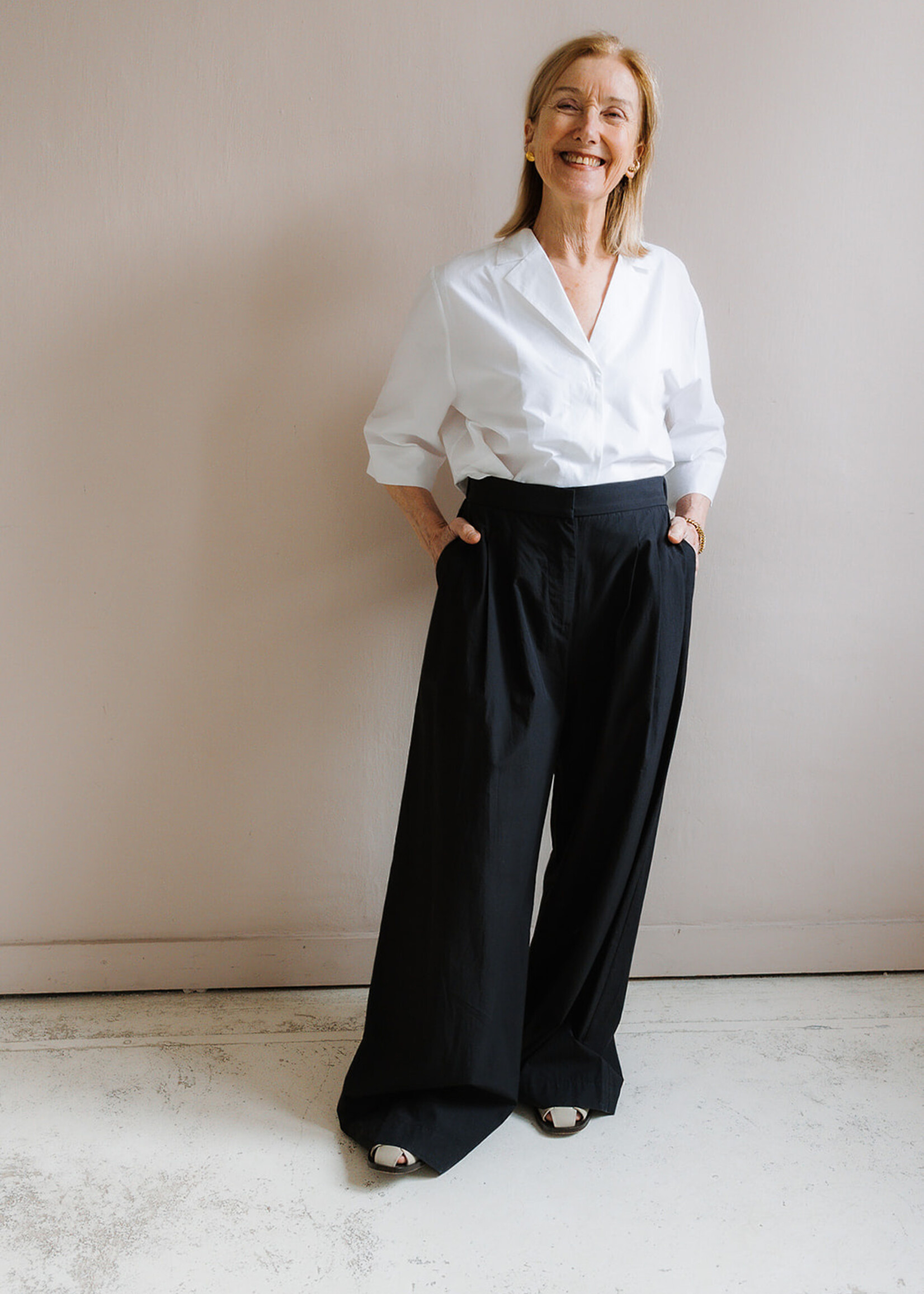 Ottod'Ame Long pleated trousers black