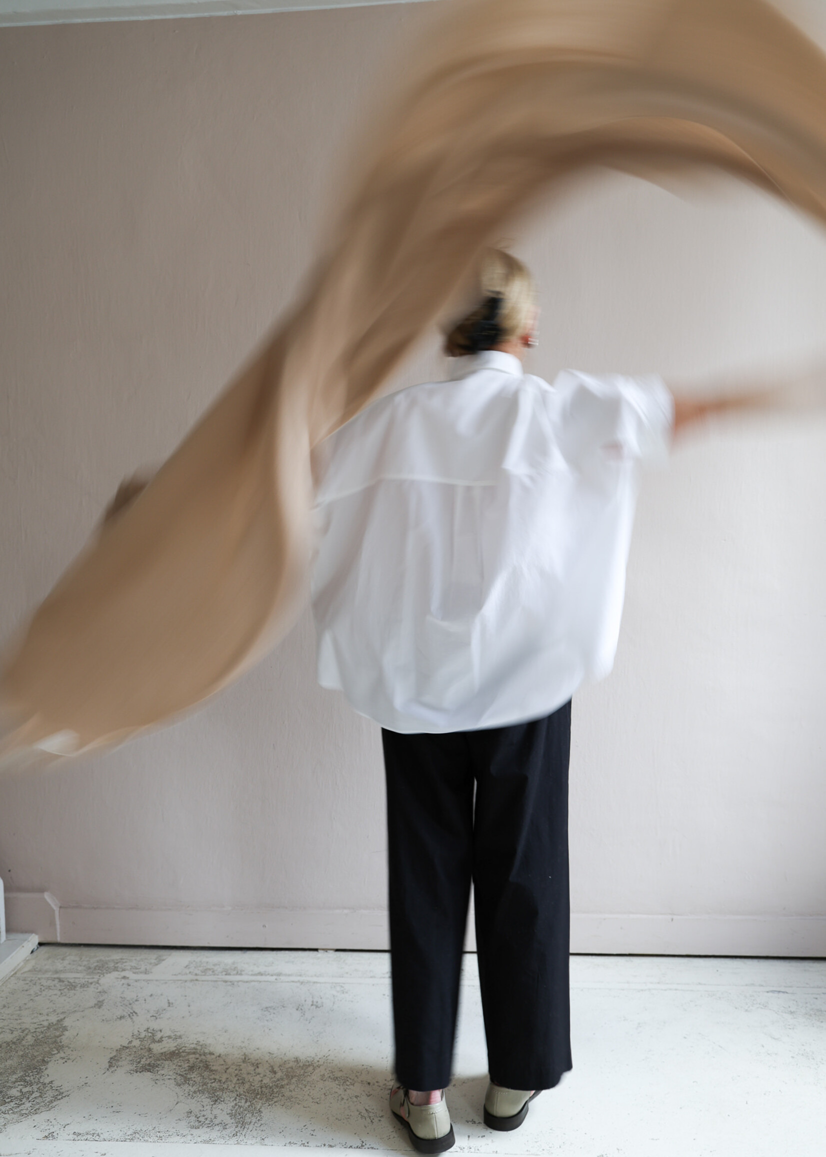 White + Warren Cashmere Travel Wrap  color muted camel