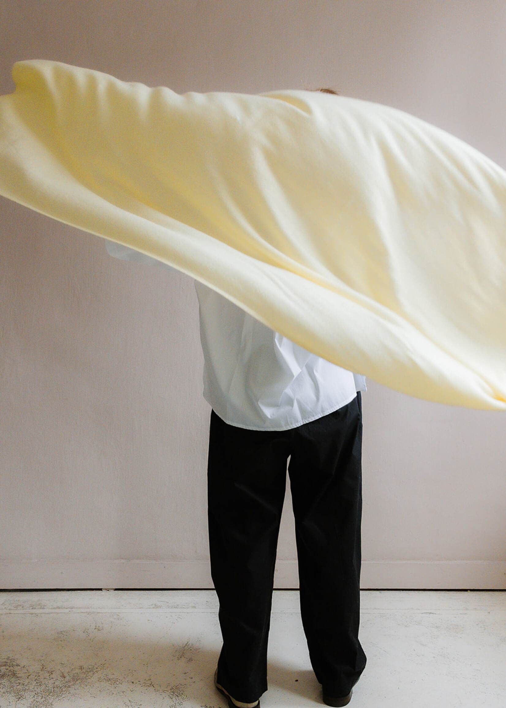 White + Warren Cashmere Travel Wrap lemonade