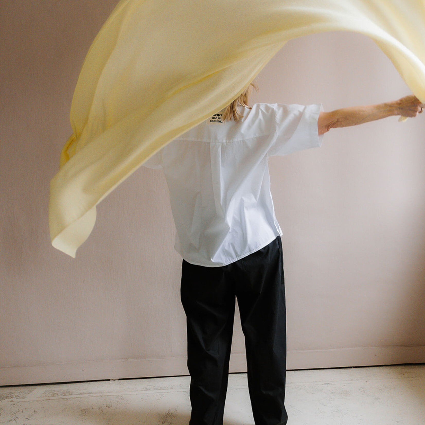 White + Warren Cashmere Travel Wrap lemonade