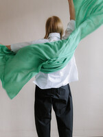 White + Warren Luxurious travel wrap retro green