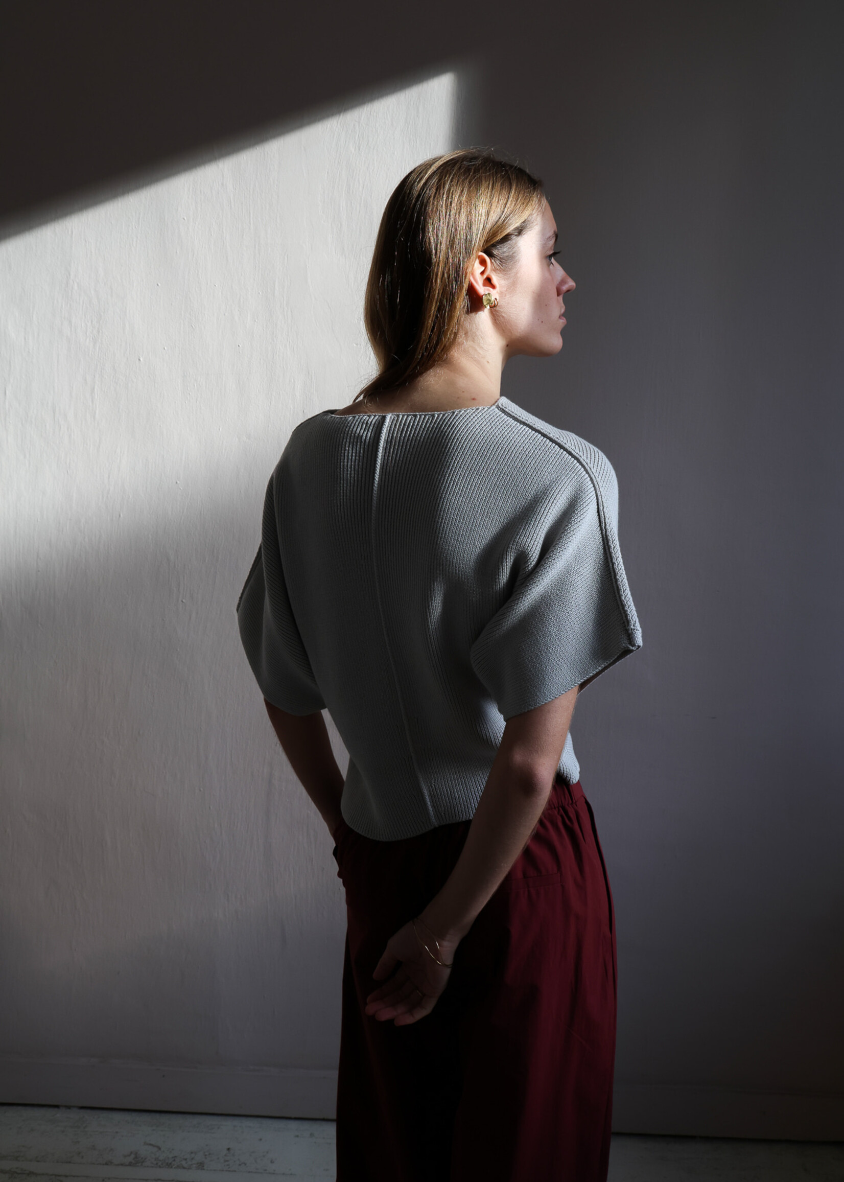 Ottod'Ame Long pleated trousers aubergine