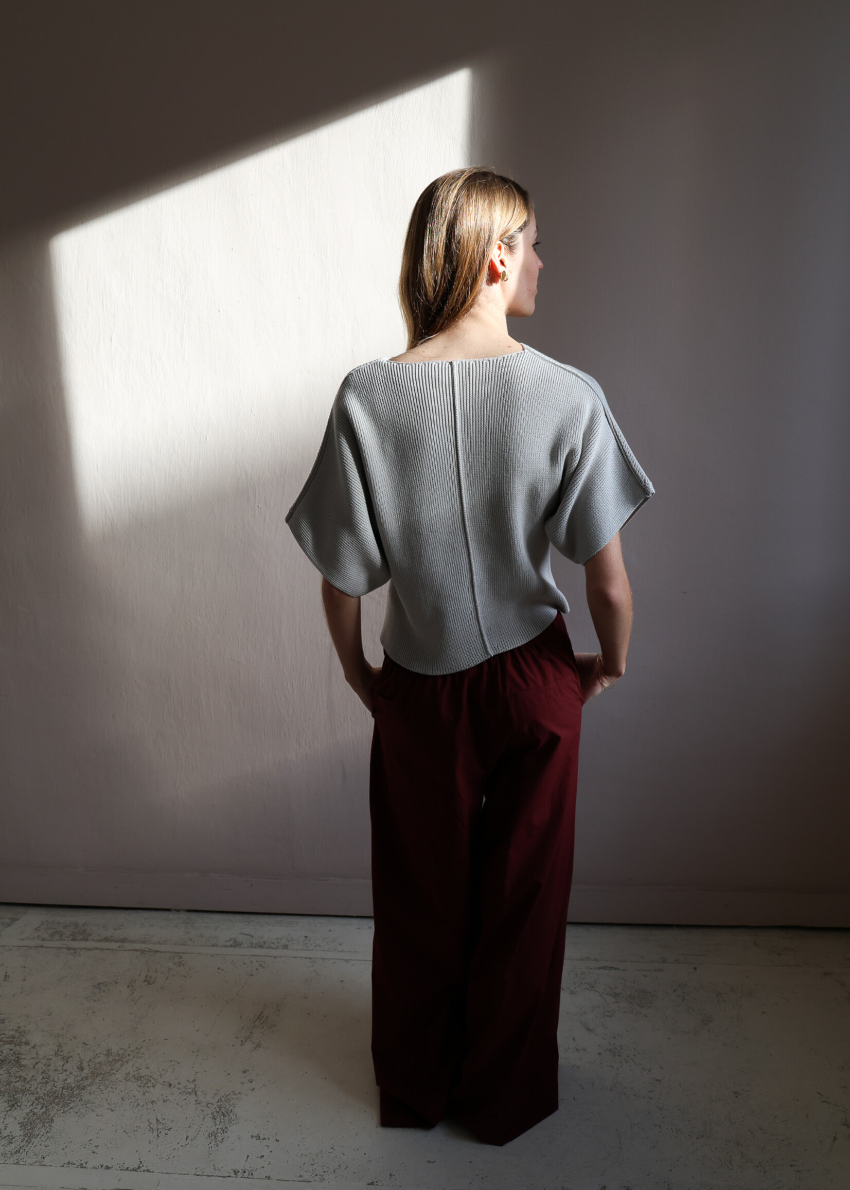 Ottod'Ame Long pleated trousers aubergine