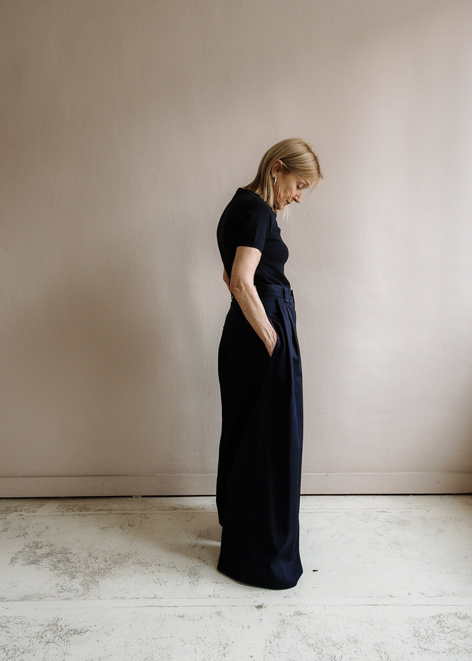 Ottod'Ame wide wide pant darkblue